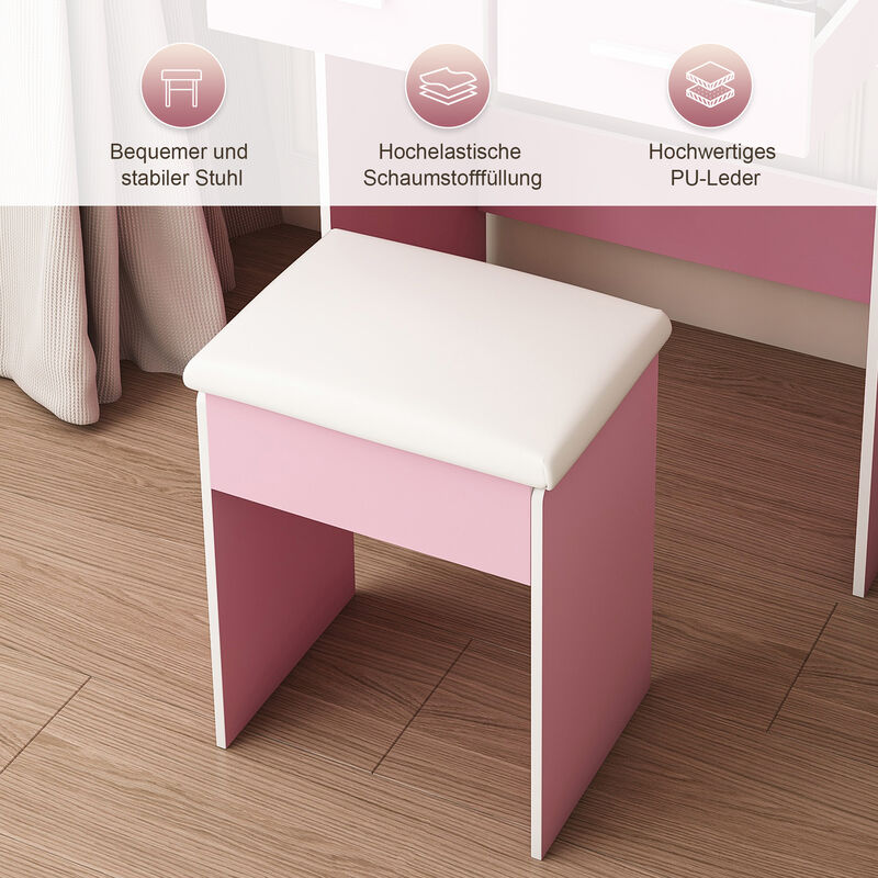 Blagem Small Makeup Vanity Desk with Mirror image number 9