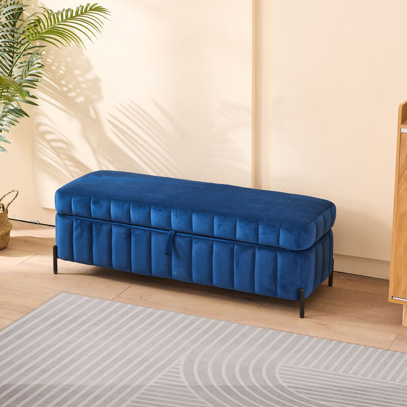 Merax Multi-Functional Velvet Storage Soft Bench