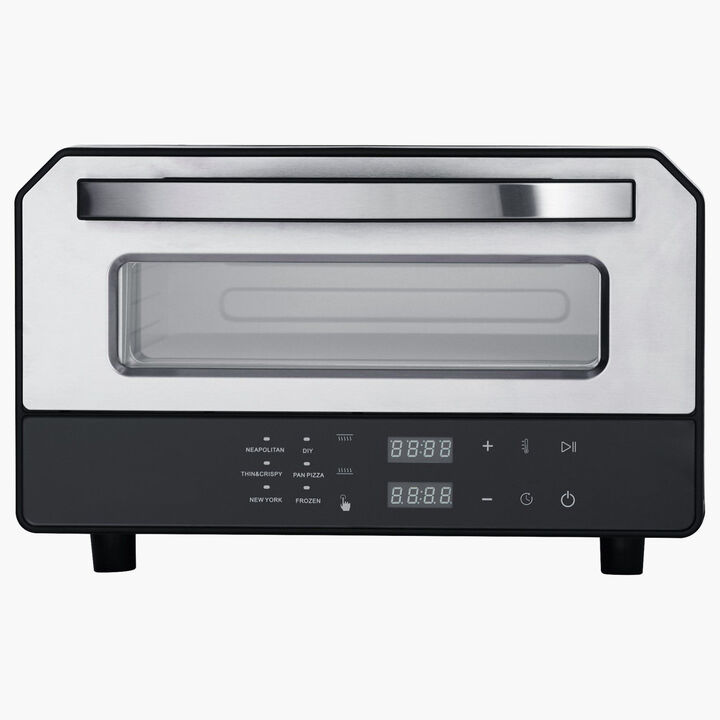 Electric Pizza Oven Indoor Countertop with Touch Screen and 5 Preset Cooking Modes-Black