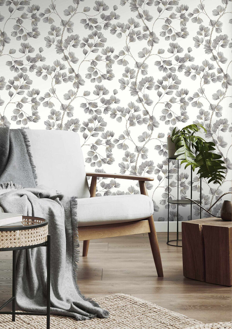 Newcomb Grey Trailing Branches Wallpaper image number 1
