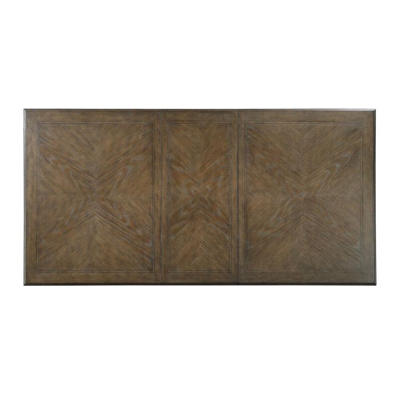 Best Quality Furniture 9pc traditional dining set in rustic oak color and an extandable dining table