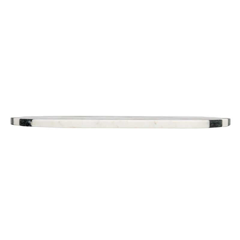 Marble Cheese and Cutting Board with Stripes, Black and White image number 3