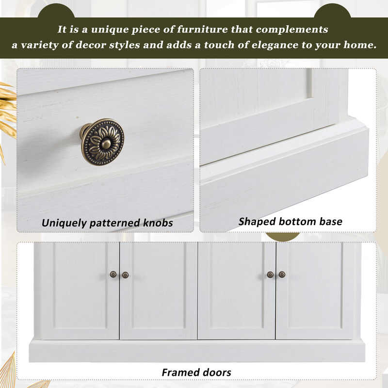 Merax Kitchen Sideboard Storage Buffet Cabinet with 2 Drawers