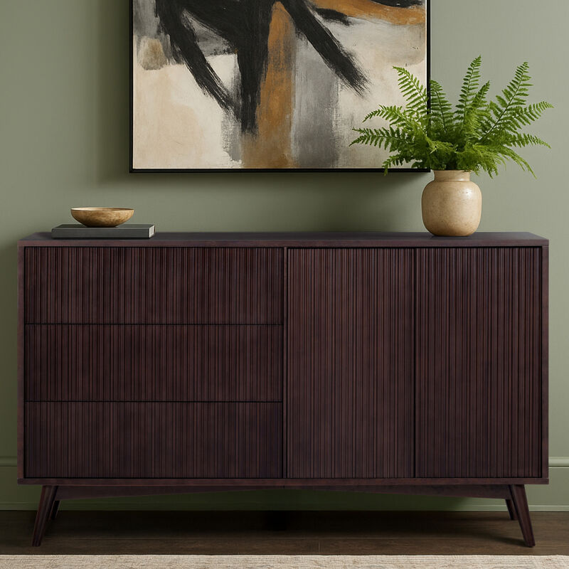 Tremolo Sideboard Cabinet with Fluted Fronts & Modern Design image number 1
