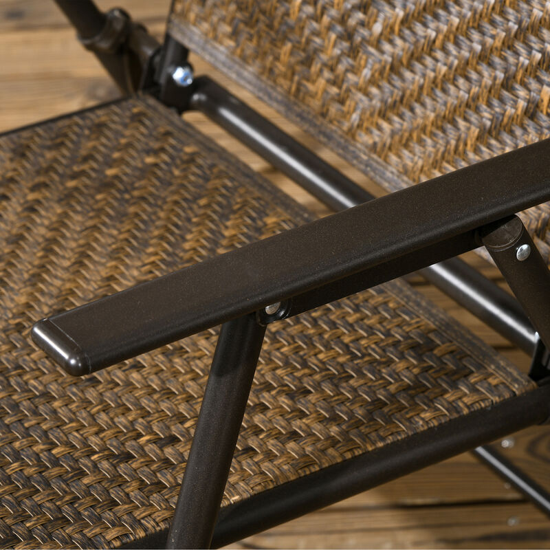 Hivvago Foldable Outdoor Wicker Dining Set image number 7