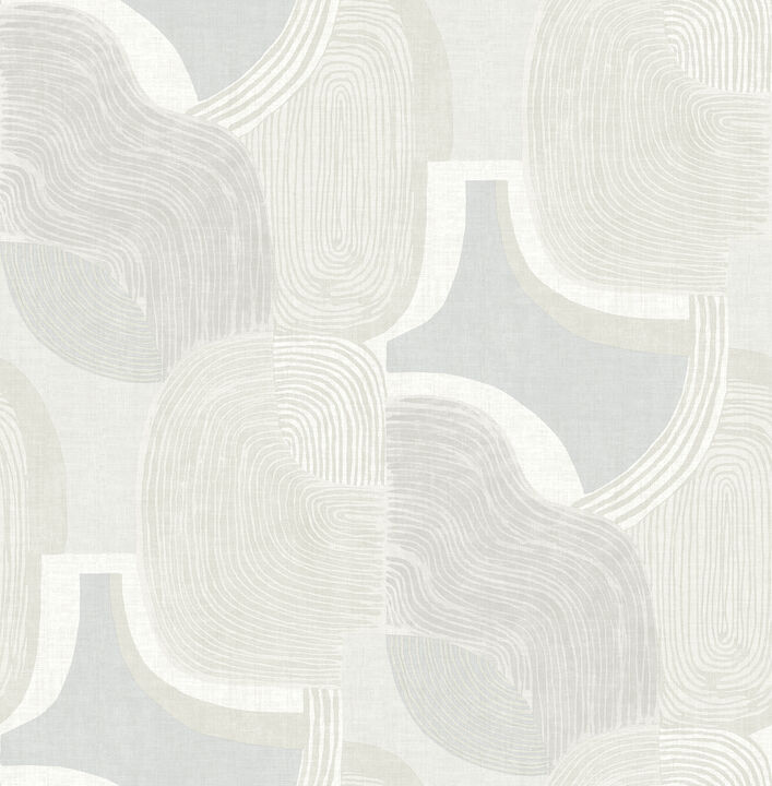 Hollace Sky Blue Geometric Wallpaper (Set of 2)