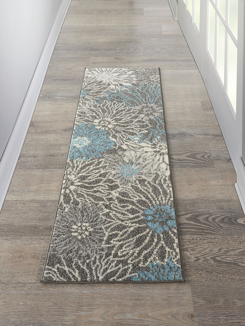 Passion PSN17 Chracoal/Blue 1'10" x 2'10" Rug image number 6