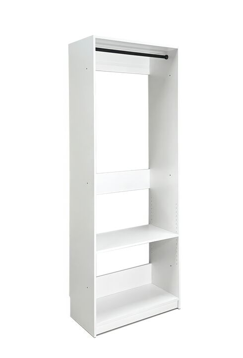 Prosper 32" White Wood Walk-in Closet with Two Rods