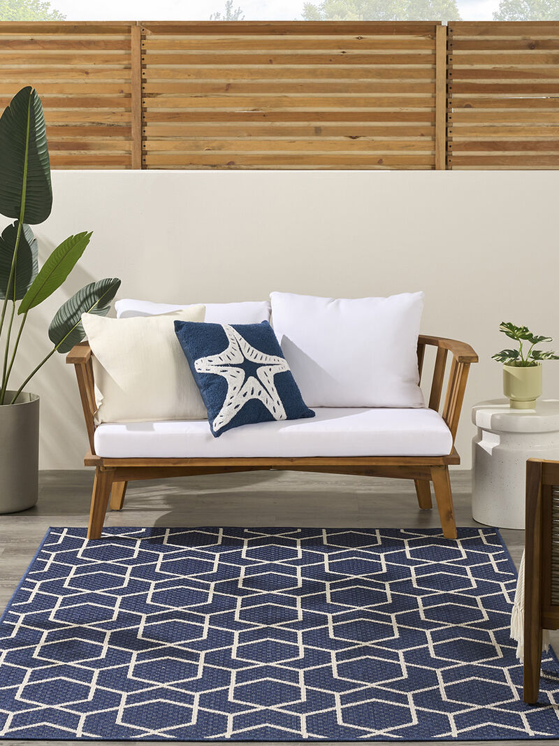 Horizon Indoor/Outdoor HOZ01 Navy 4' x 6' Rug