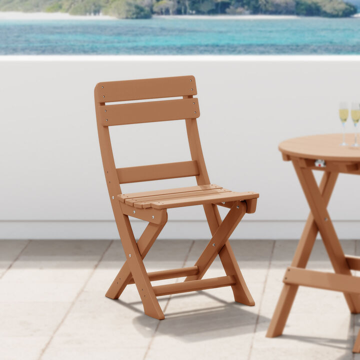 WestinTrends HDPE Outdoor Patio Modern Folding Dining Chair