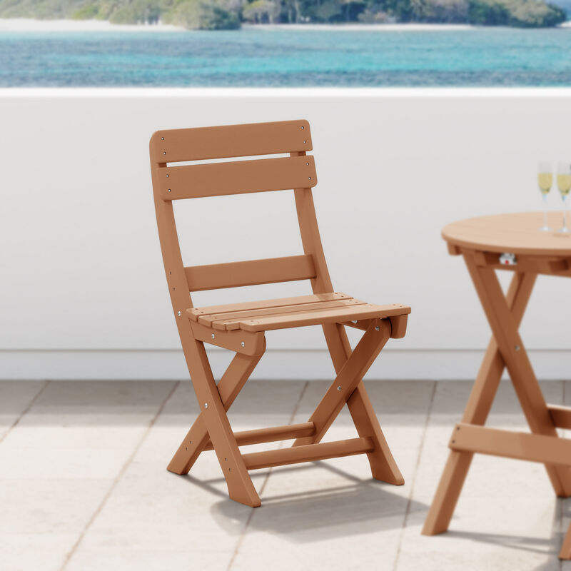 WestinTrends HDPE Outdoor Patio Modern Folding Dining Chair