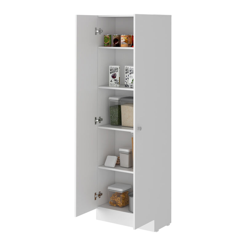 Buxton Rectangle 2-Door Storage Tall Cabinet White