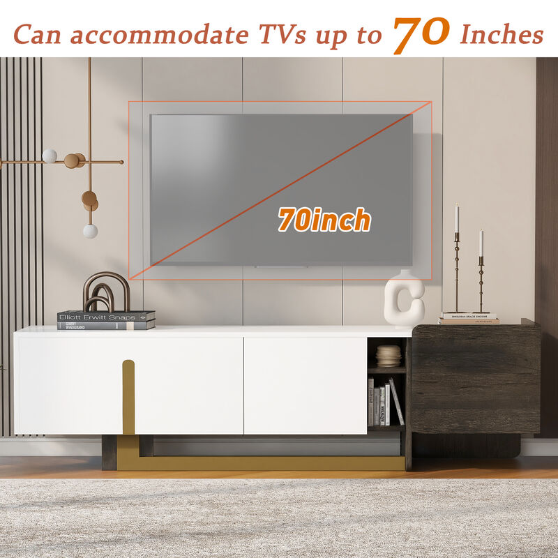 Merax Luxury Modern TV Cabinet with Ample Storage