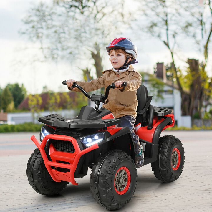 12V Kids Ride On ATV 4 Wheel Electric Vehicle with 2 Speeds and Lights