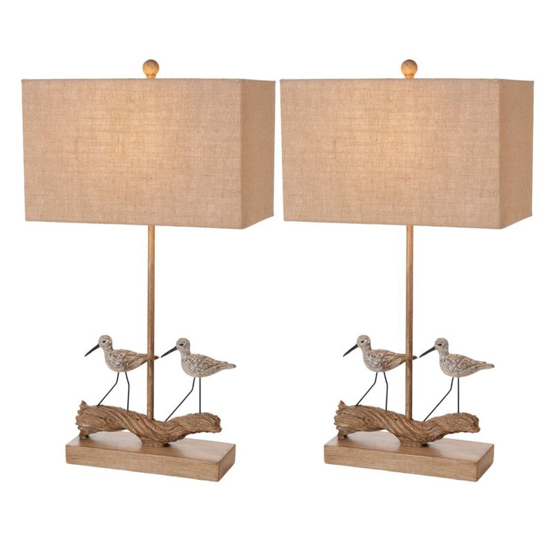 Lux Lighting Piper 28 Coastal table Lamp, (Set of 2)