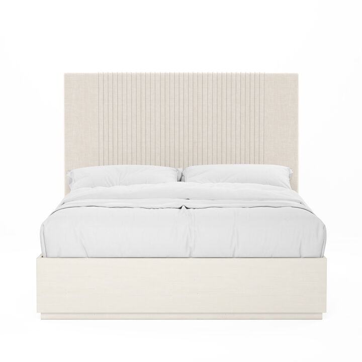 Blanc Upholstered Panel Bed
