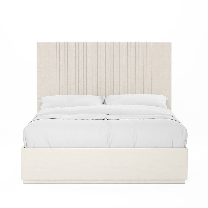 Blanc King Upholstered Panel Bed
