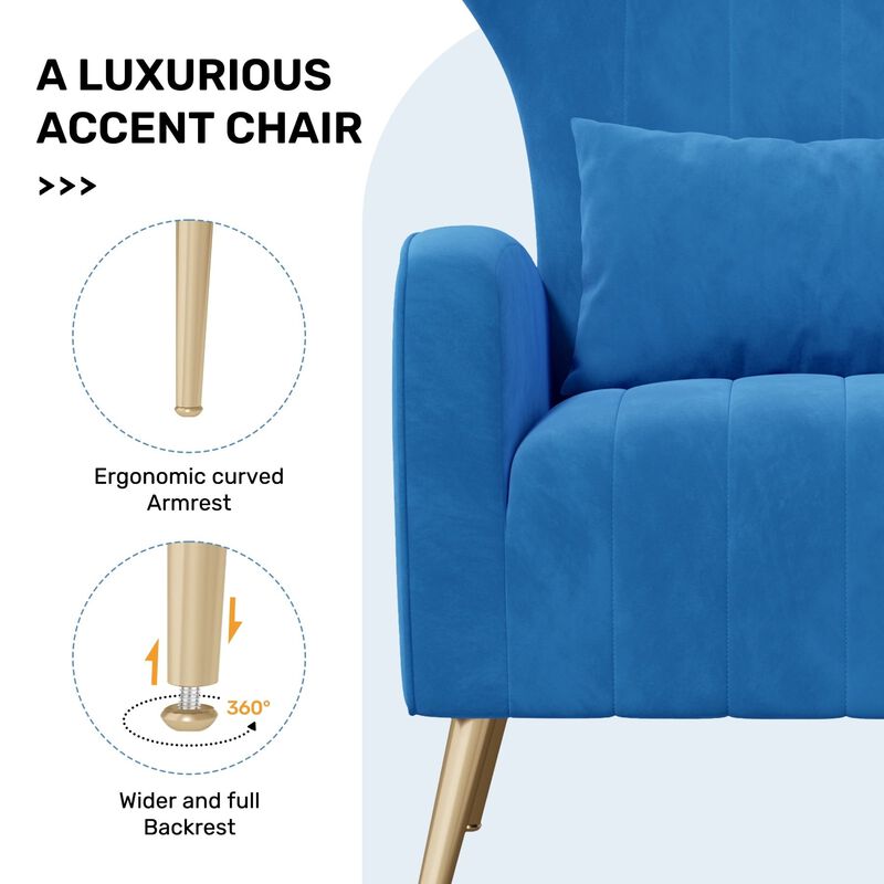 Modern Accent Chair Armchair for Living Room Bedroom Single Sofa Lounge Seating image number 4