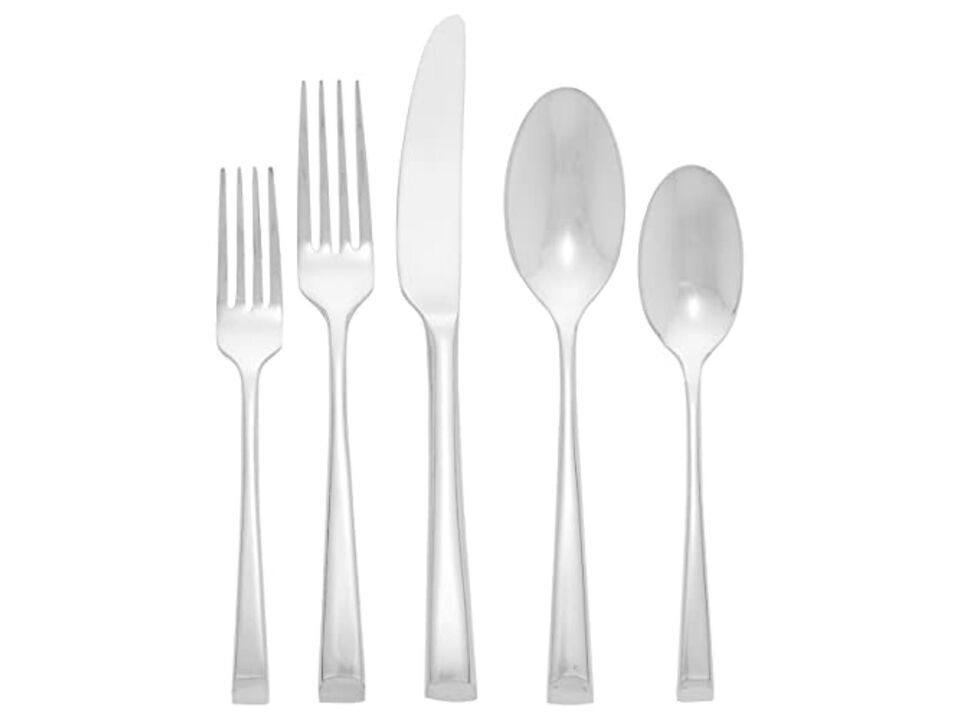 Lenox Continental Dining Stainless-Steel 5-Piece Place Setting, Service for 1, Silver