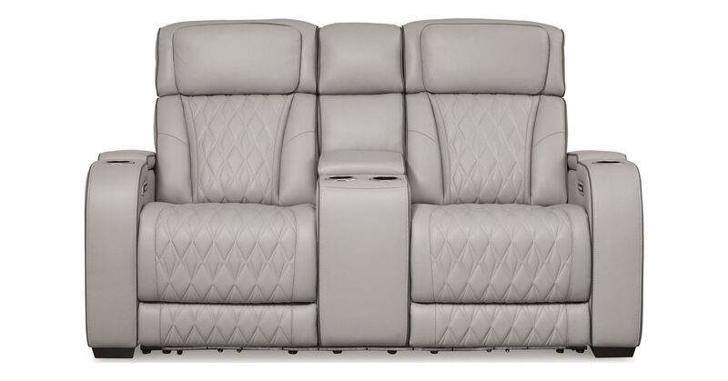Boyington Gray Power Reclining Loveseat image number 0