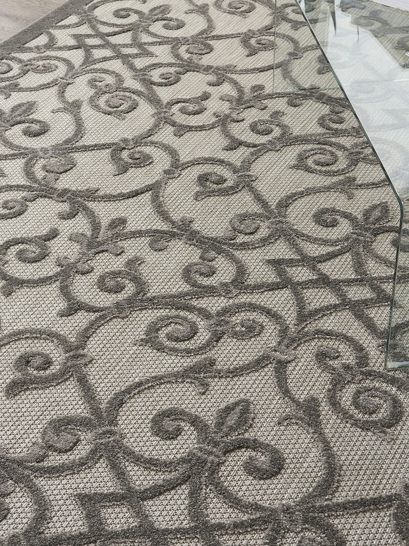 Aloha ALH21 Gray/Charcoal 3'6" x 5'6" Rug