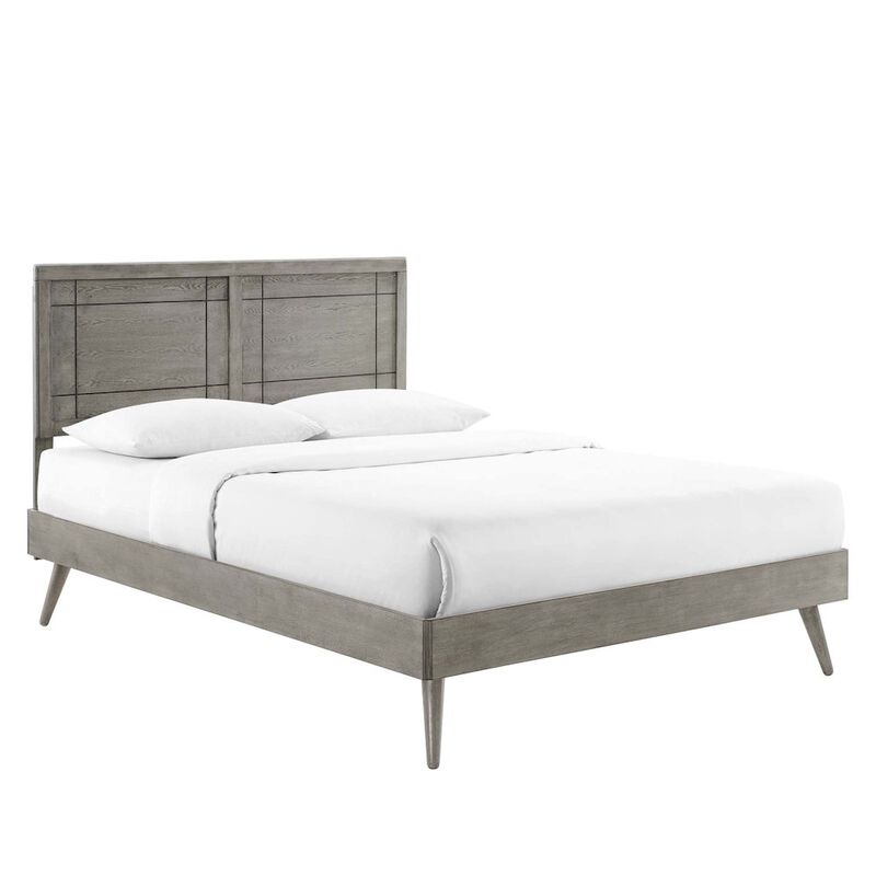 Marlee Wood King Platform Bed With Splayed Legs image number 0