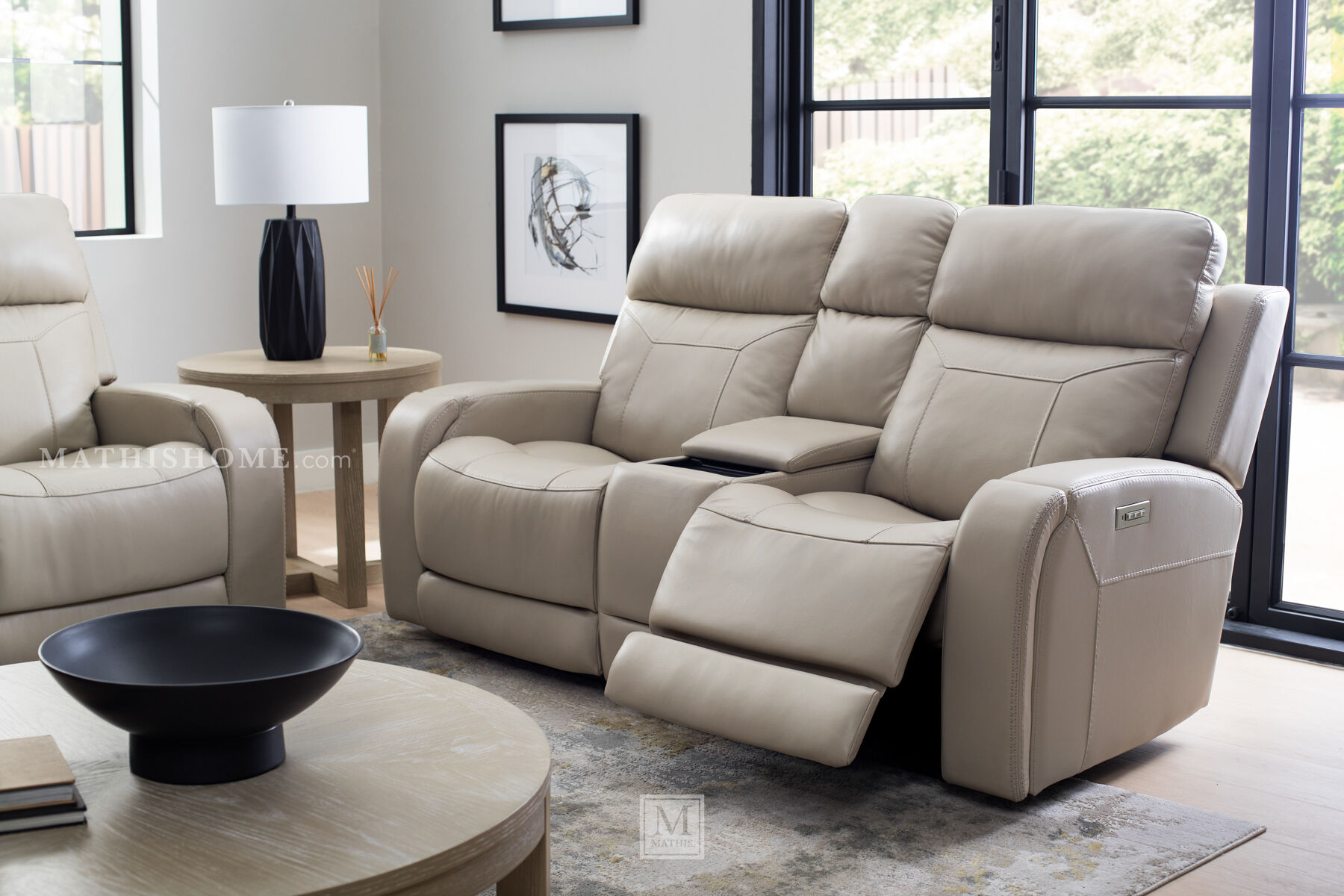 Stevenson Immersive Audio Power Loveseat | Mathis Home