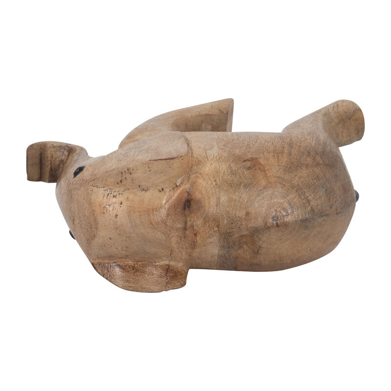Wood 7"H Elephant Deco, Brown image number 5