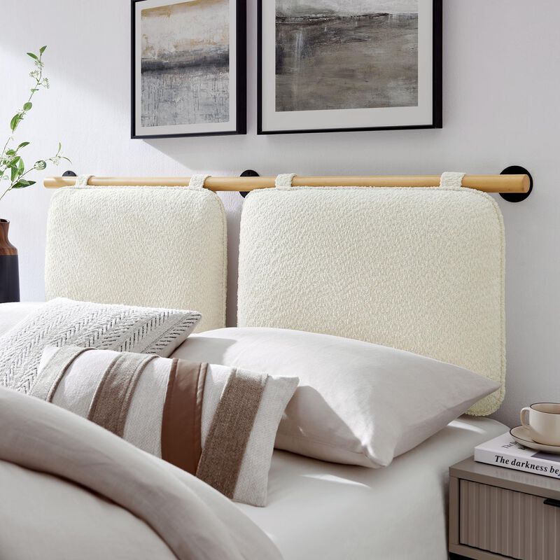 Anela Wall-Mounted Chenille Upholstered Queen Headboard image number 5