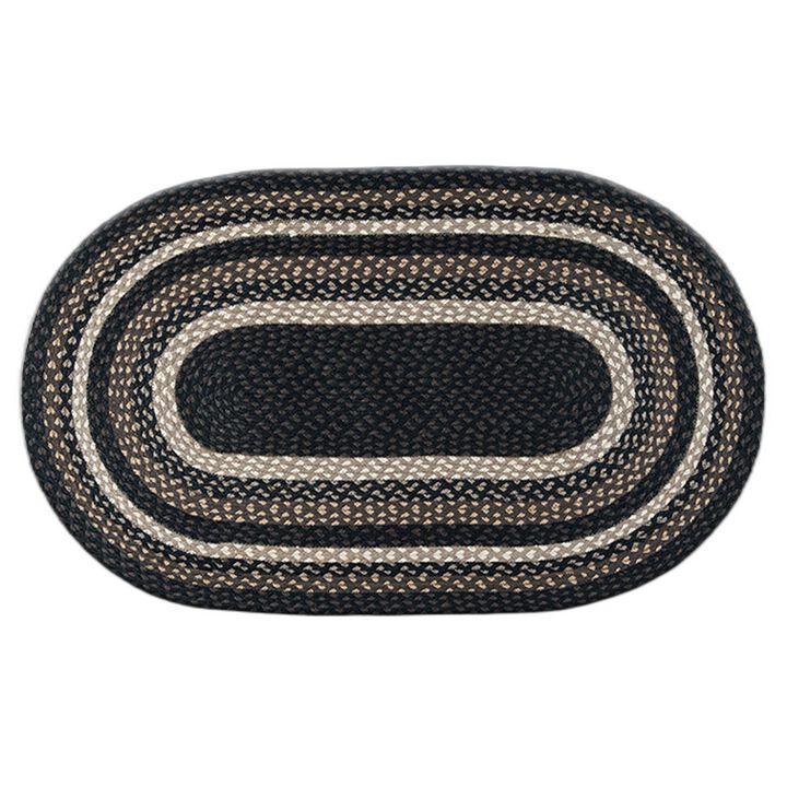 Earth Rugs C-313 Mocha Frappuccino Oval Braided Rug 27 X 45