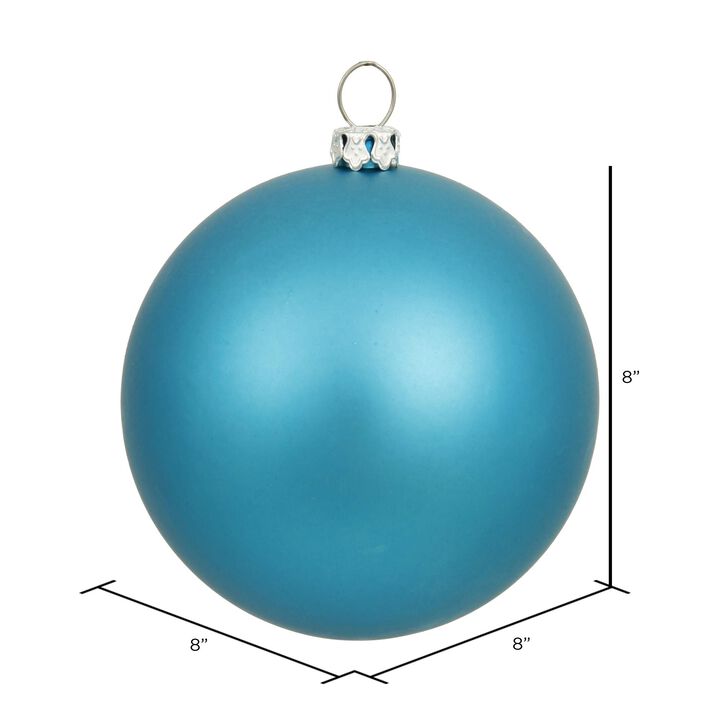Vickerman 8" Turquoise Matte Ball Ornament