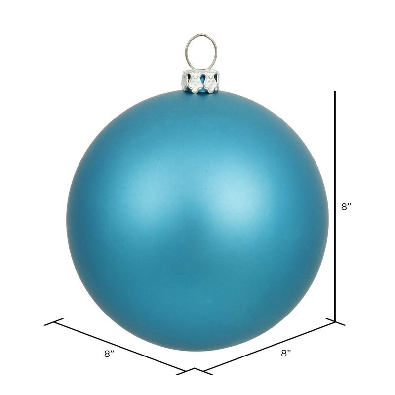 Vickerman 8" Turquoise Matte Ball Ornament image number 1