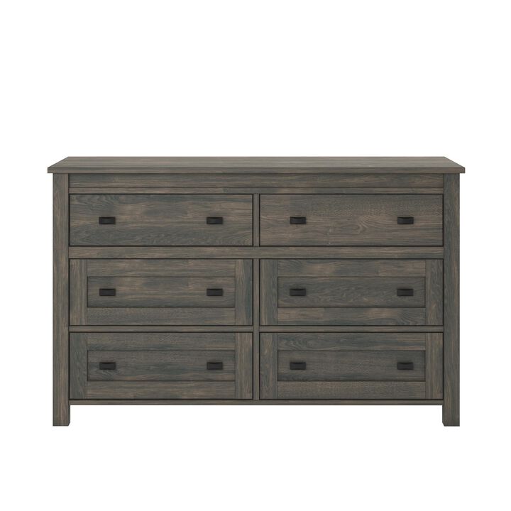 Farmington 6 Drawer Dresser, Ivory Oak