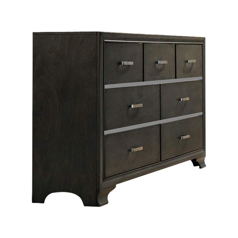 Oceana Wood Dresser with 7 Drawers and Mirror image number 0