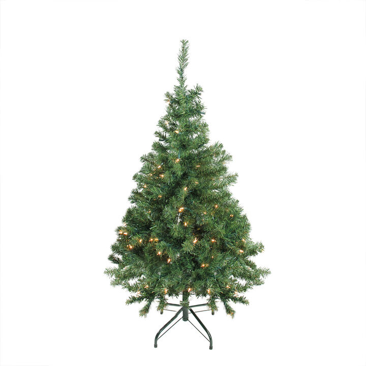 4' Pre-Lit Niagara Pine Medium Artificial Christmas Tree  Clear Lights
