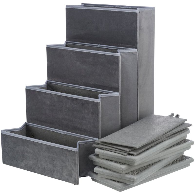 TRIXIE 4-Step Foldable Velour Pet Stairs with Storage, Gray image number 7
