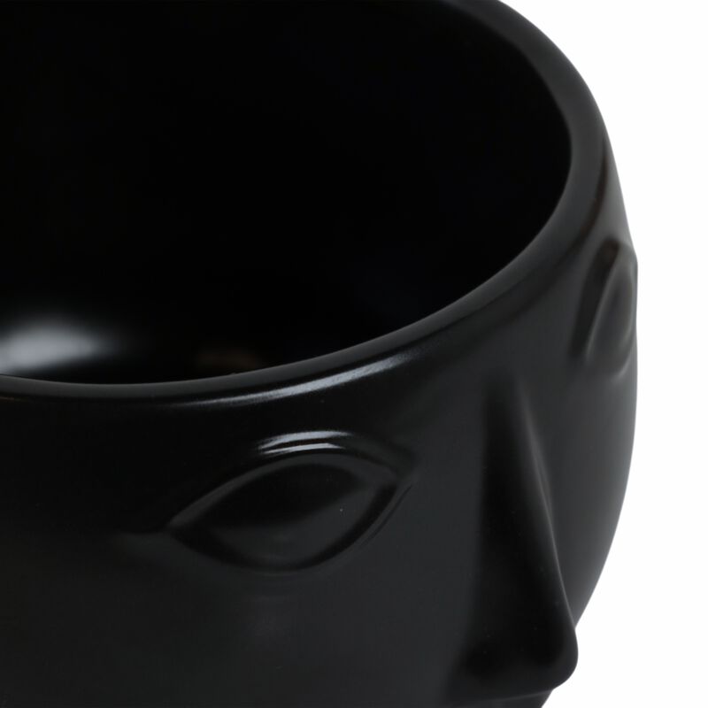 Ceramic 7" Face Planter, Matte Black image number 5