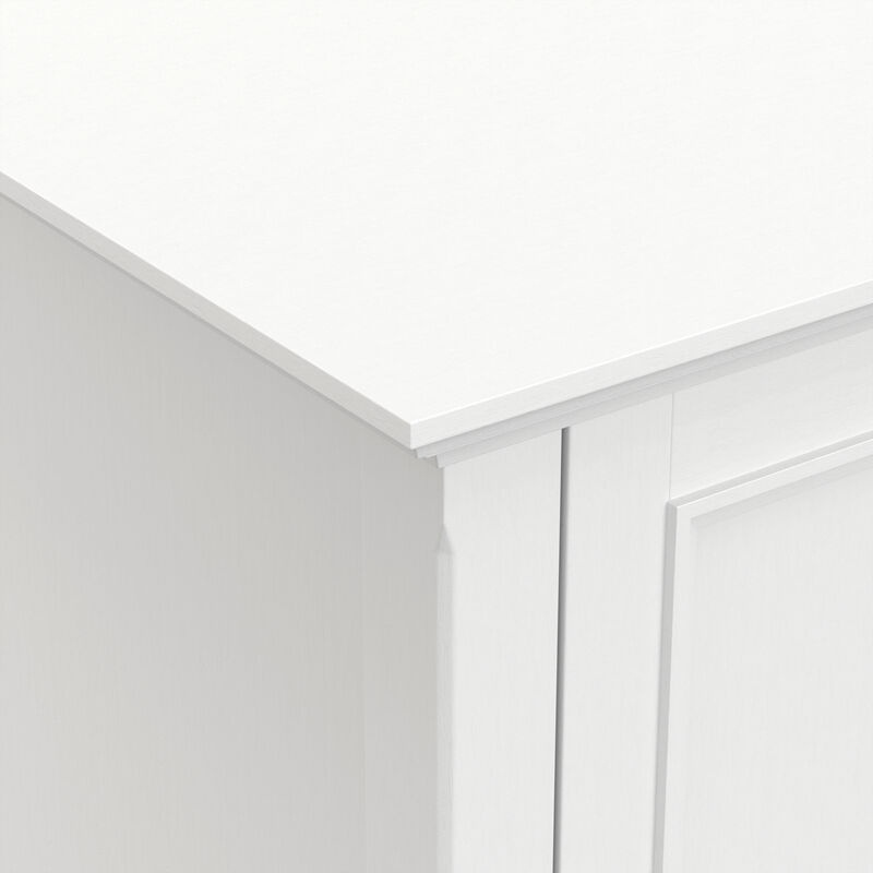 Amherst 72 inch Wide Solid Wood Transitional TV Stand in White image number 7