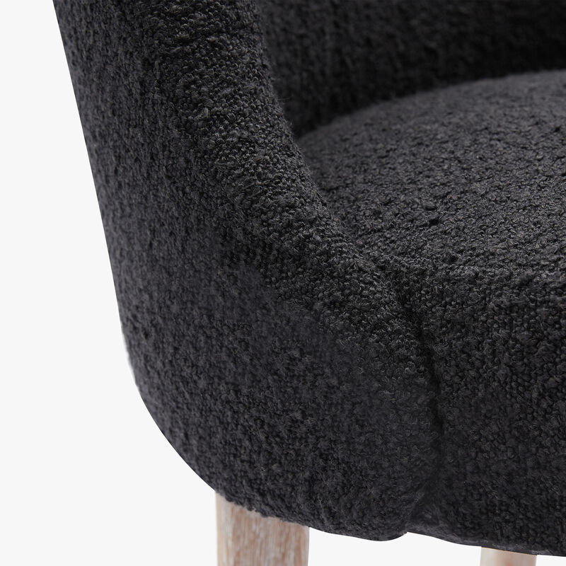 WestinTrends Genevieve Mid-Century Modern Upholstered Boucle Dining Chair