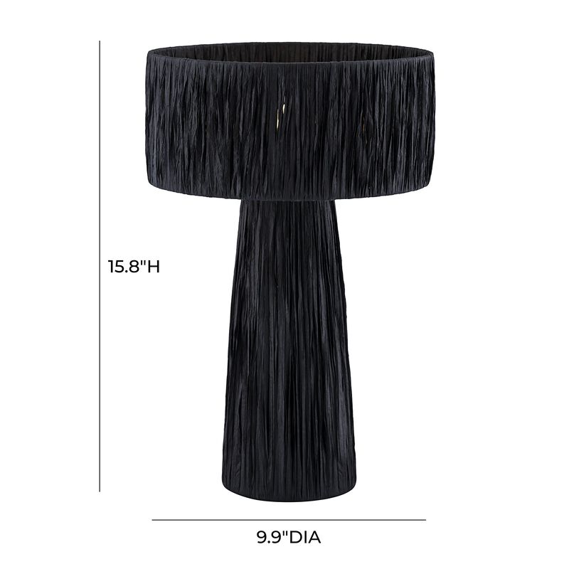 Shelby Raffia Black Table Lamp image number 4