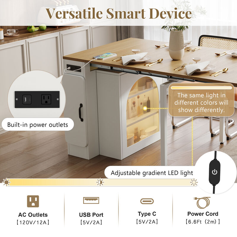 Merax Modern Extendable Dining Table: Versatile & Smart