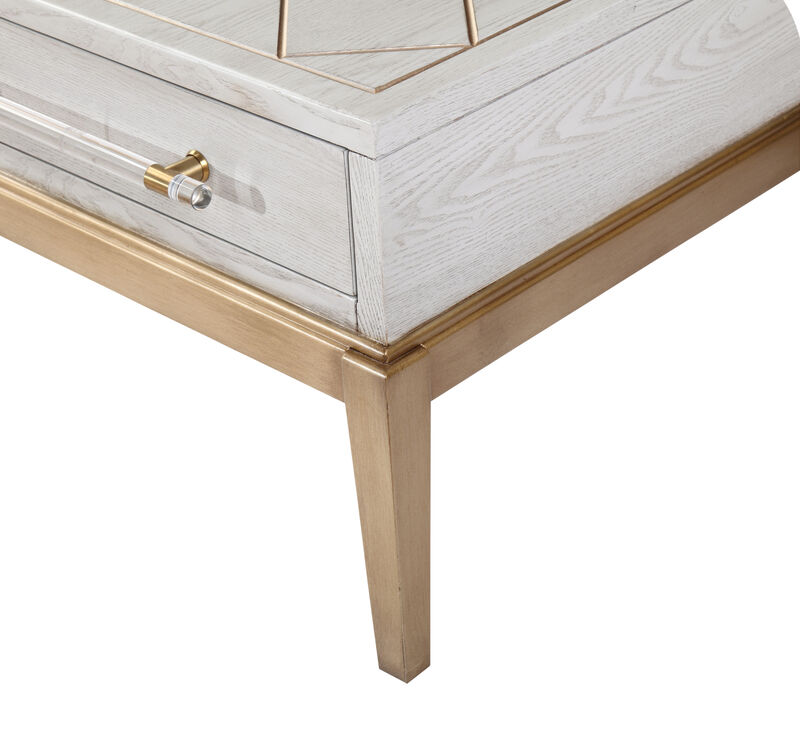 Perrine White Cocktail Table