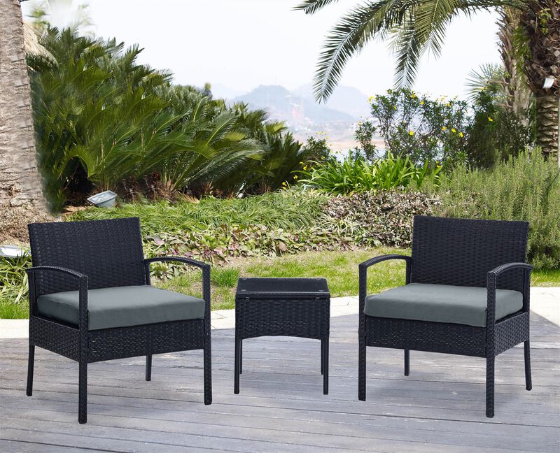 Noli Gray 3-Piece Patio Set