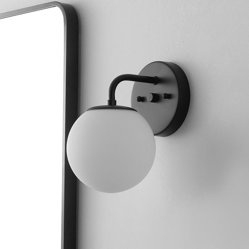 Louis Parisian Globe Metal/Frosted Glass Modern Contemporary LED Vanity Light