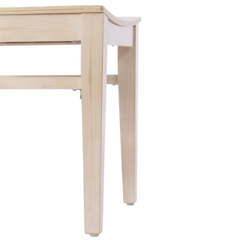 Flash Furniture 2 Pack Naples Solid Wood Dining Chairs, Curved Backrests, Antique White Finish image number 8