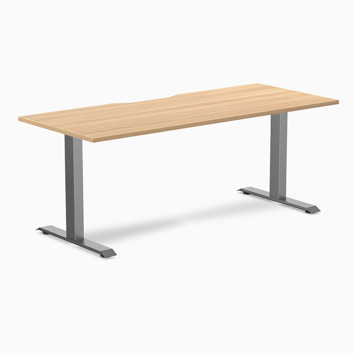 Desky Zero Scalloped Laminate Office Desk