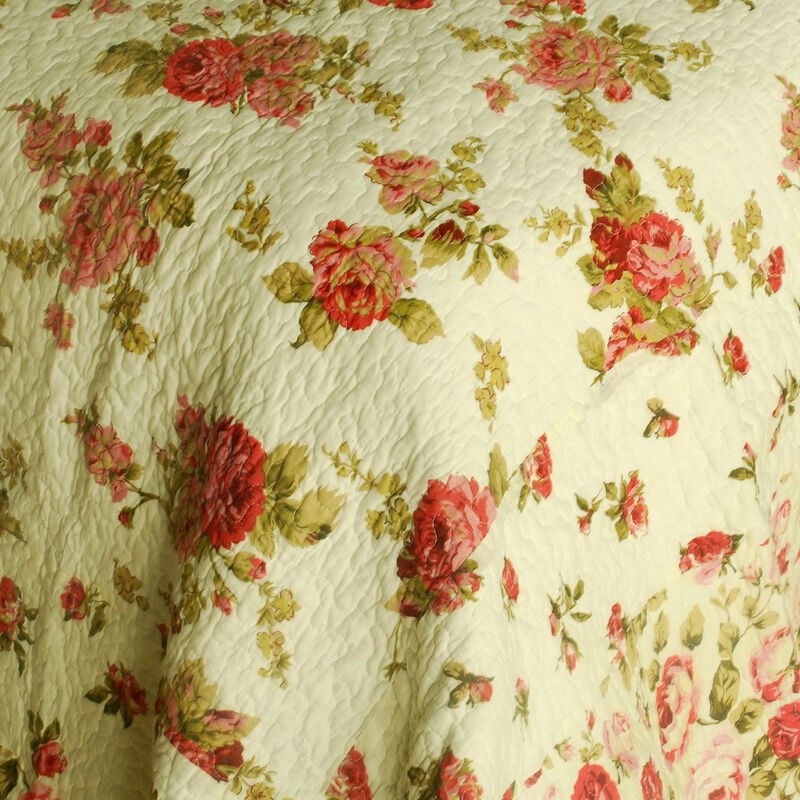 Queen Size Cotton 3 Piece Printed Quilt Set Beauty of Light Soft Bedding image number 2