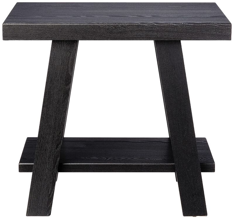Roundhill Furniture Athens Contemporary Wood Small End Table, Black