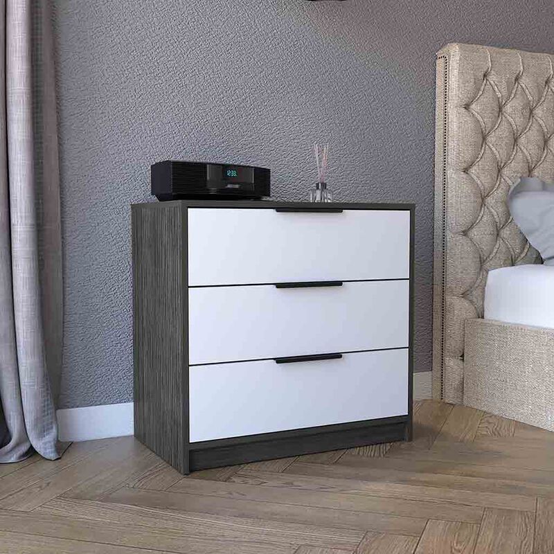 3 Drawers Dresser Maryland, Bedroom, Smoky Oak / White