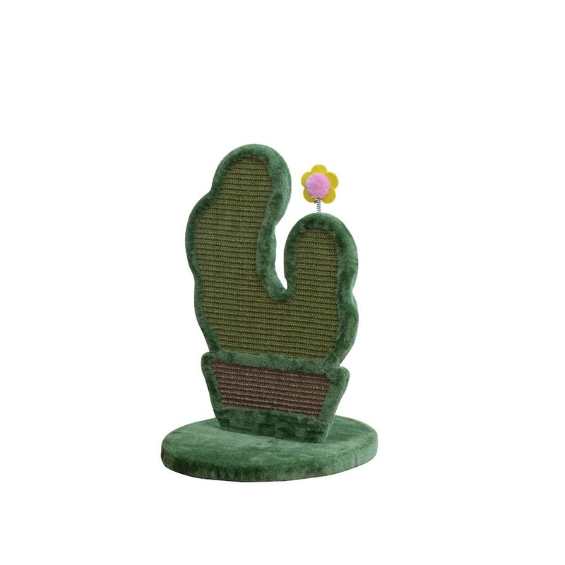Petpals Natural Sisal Cactus-Shaped Cat Scratcher - 18"H, Natural Sisal, Small,